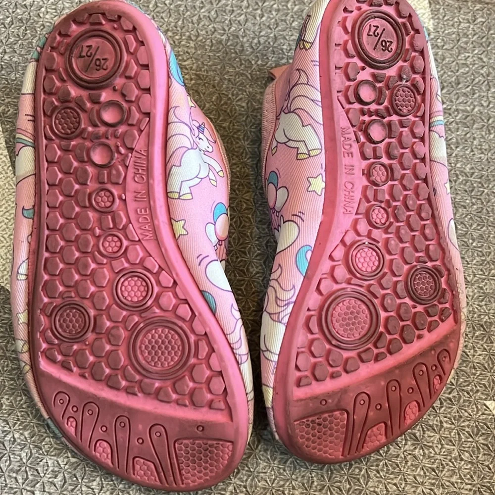 Pink Unicorn kids water shoes Preloved